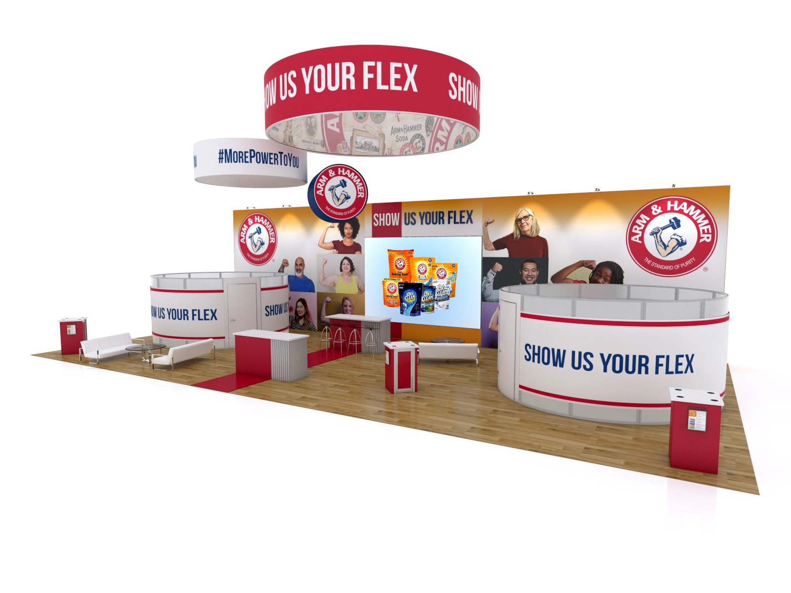 RENTAL | RE-9132 Gravitee Trade Show Island Exhibit -- 30 x 60 Version